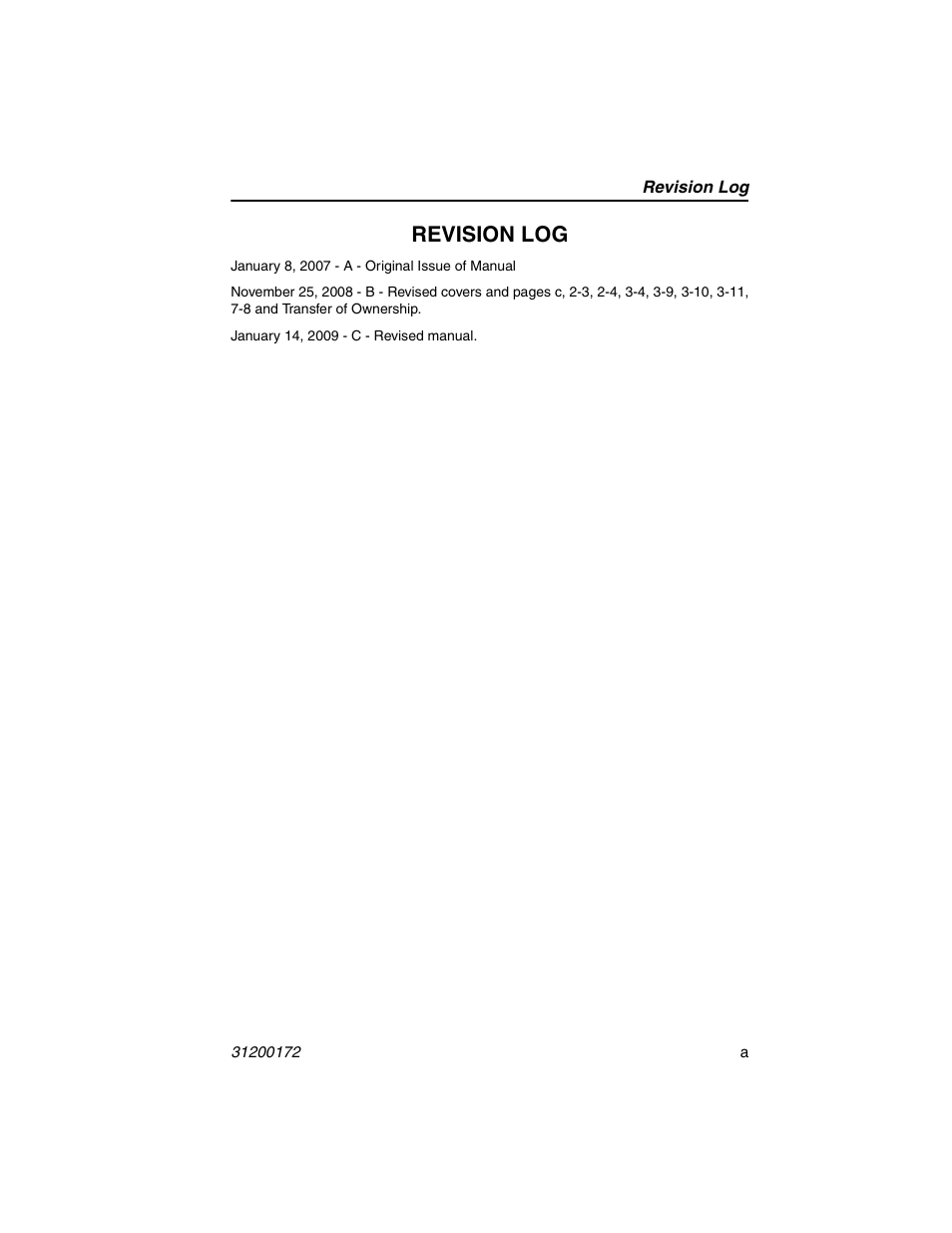 Revision log | JLG 544D-10 Operator Manual User Manual | Page 3 / 142