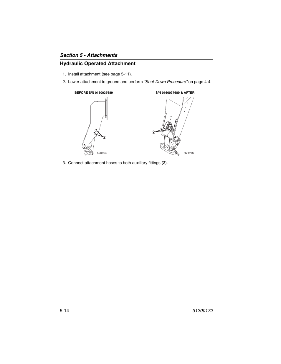 Hydraulic operated attachment, Hydraulic operated attachment -14 | JLG 544D-10 Operator Manual User Manual | Page 76 / 142