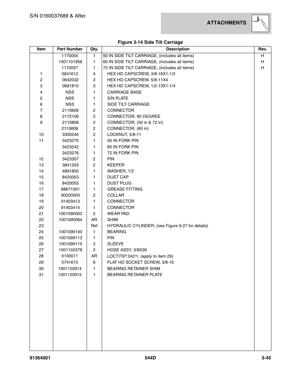 JLG 544D-10 Parts Manual User Manual | Page 103 / 730