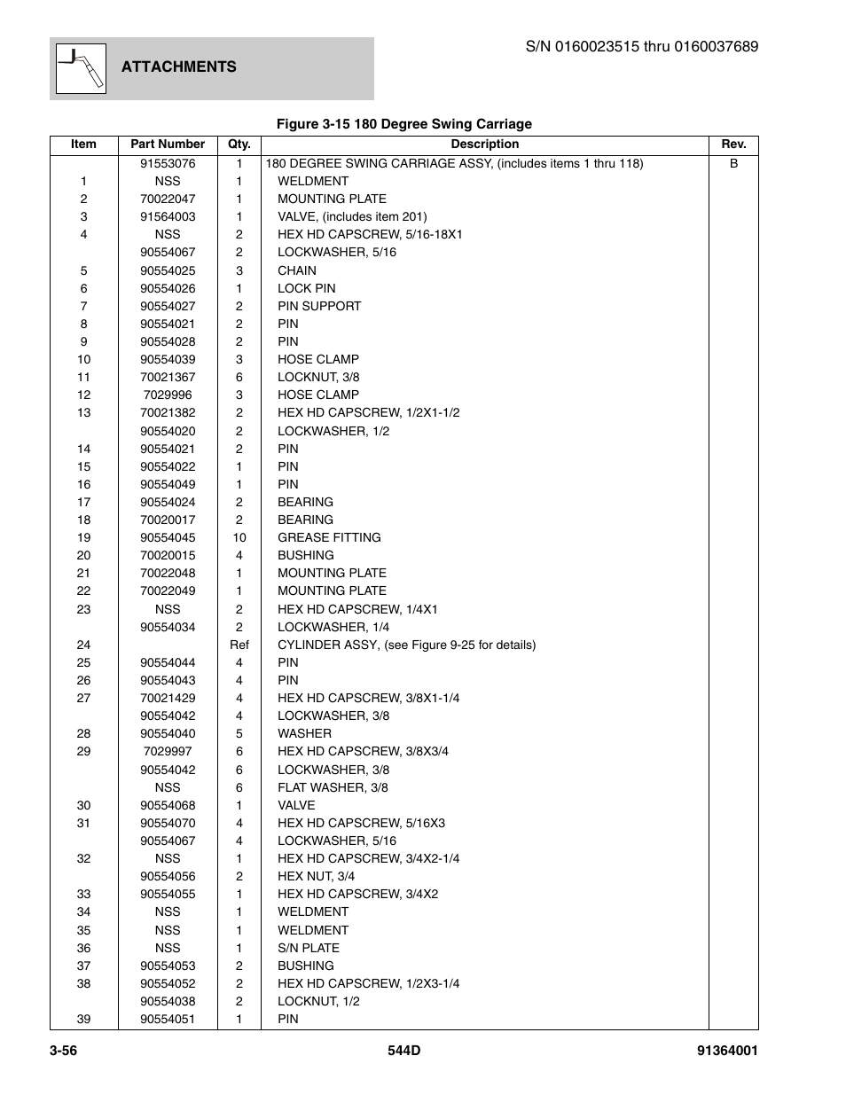 JLG 544D-10 Parts Manual User Manual | Page 114 / 730