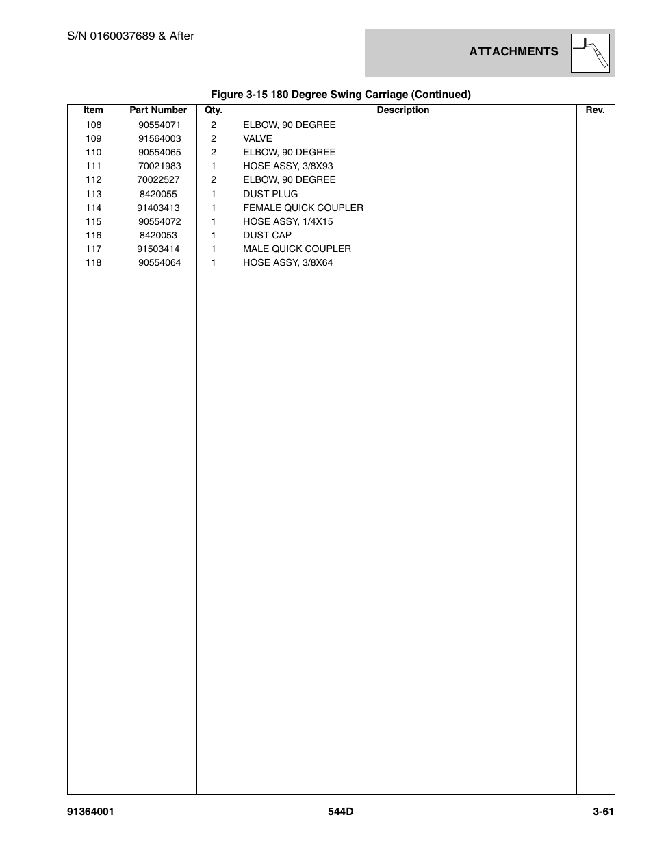 JLG 544D-10 Parts Manual User Manual | Page 119 / 730