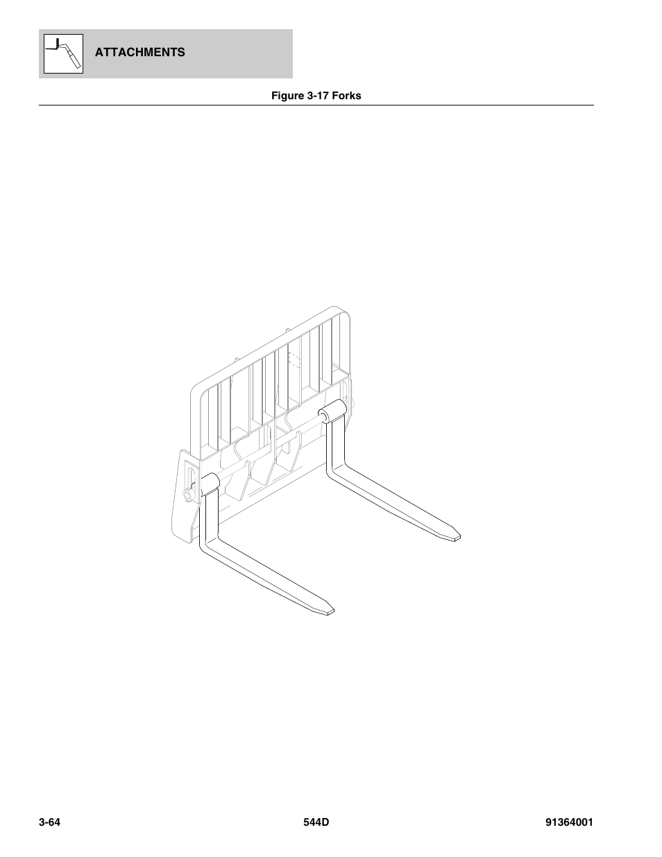 Figure 3-17 forks, Forks -64 | JLG 544D-10 Parts Manual User Manual | Page 122 / 730