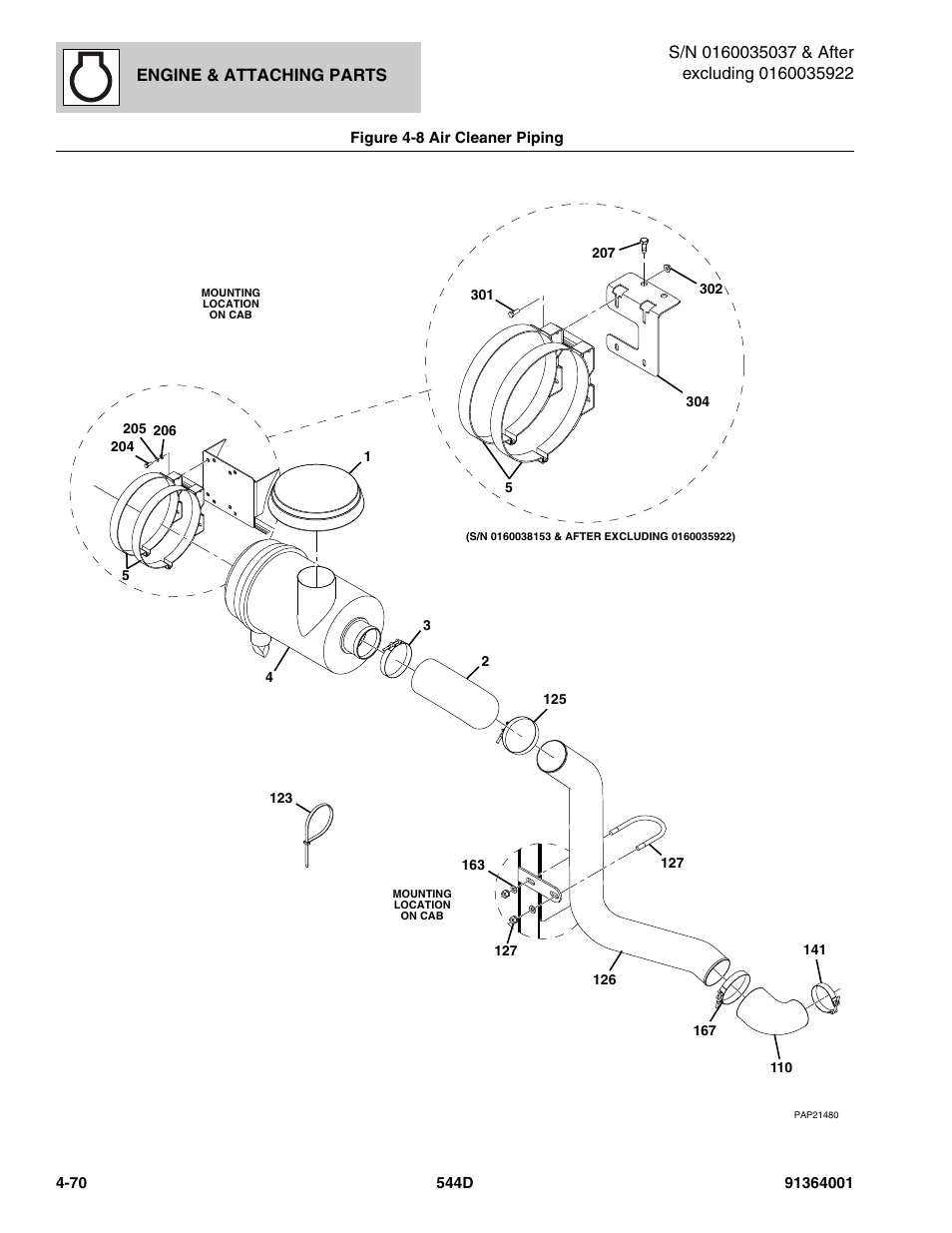 Engine & attaching parts | JLG 544D-10 Parts Manual User Manual | Page 218 / 730