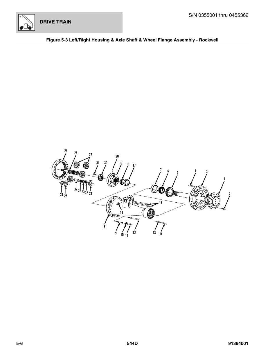 Wheel flange assy, (see figure 5-3 for details), Right housing assy, (see figure 5-3 for details) | JLG 544D-10 Parts Manual User Manual | Page 238 / 730