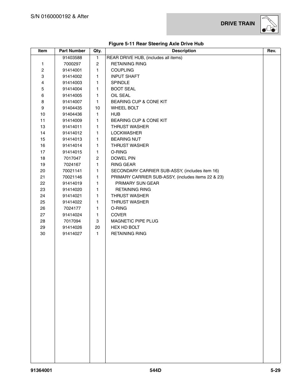 JLG 544D-10 Parts Manual User Manual | Page 261 / 730
