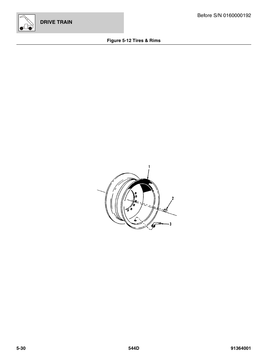 Figure 5-12 tires & rims, Tires & rims -30 | JLG 544D-10 Parts Manual User Manual | Page 262 / 730