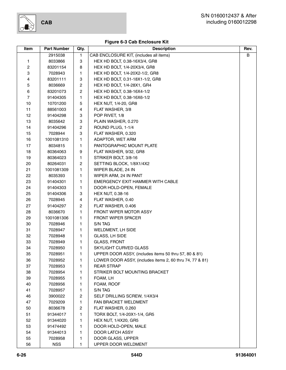JLG 544D-10 Parts Manual User Manual | Page 292 / 730