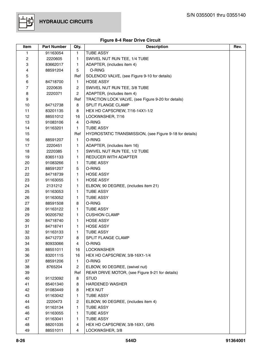 JLG 544D-10 Parts Manual User Manual | Page 376 / 730