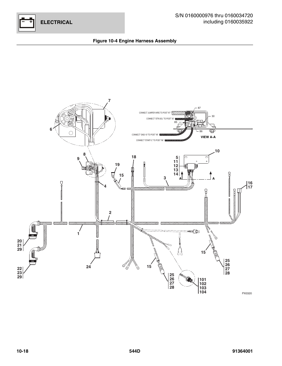 Electrical, Figure 10-4 engine harness assembly | JLG 544D-10 Parts Manual User Manual | Page 540 / 730