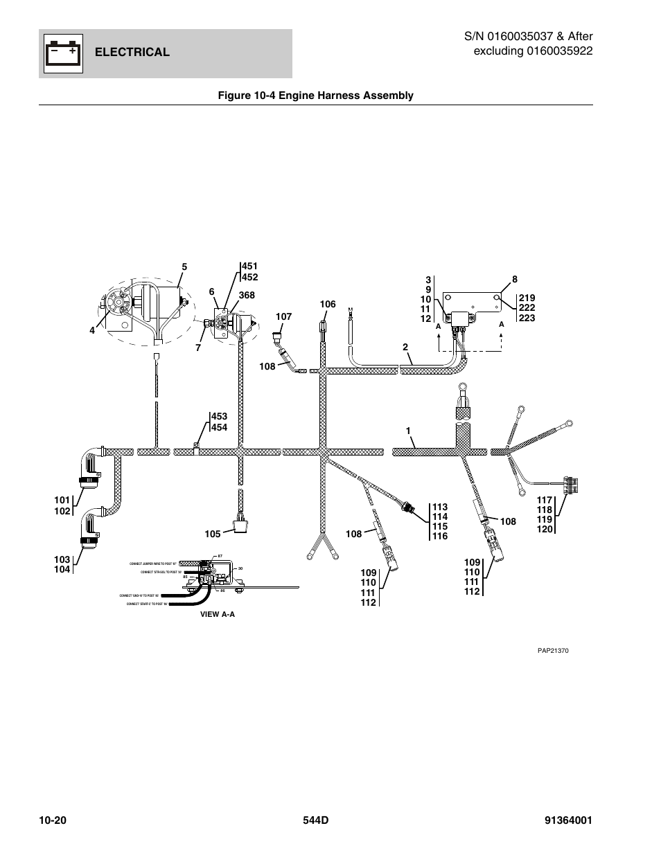 Electrical, Figure 10-4 engine harness assembly | JLG 544D-10 Parts Manual User Manual | Page 542 / 730