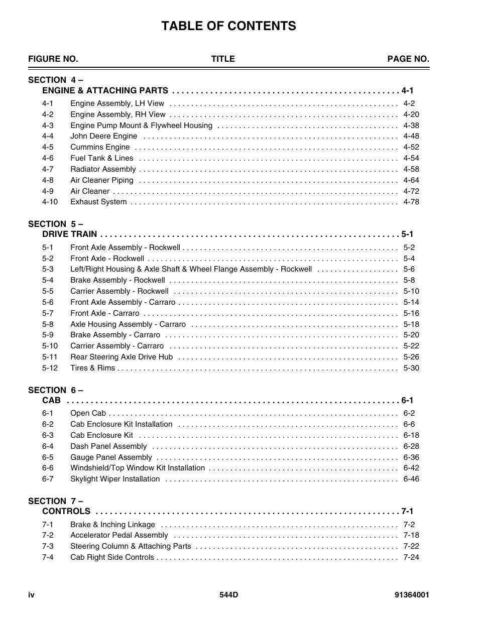 JLG 544D-10 Parts Manual User Manual | Page 6 / 730