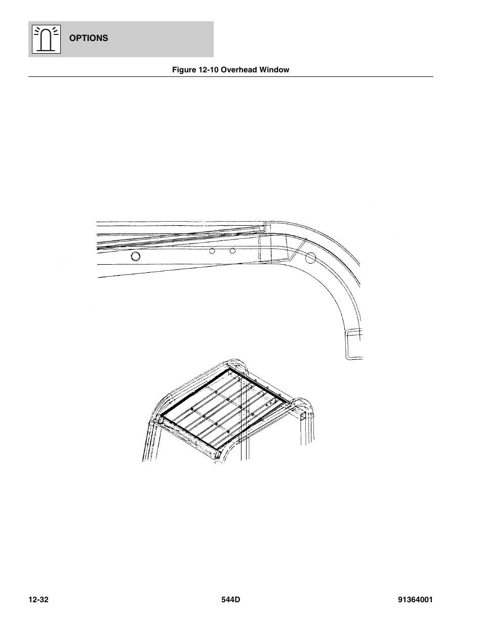 Figure 12-10 overhead window, Overhead window -32 | JLG 544D-10 Parts Manual User Manual | Page 606 / 730