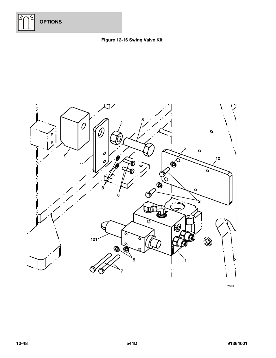 Figure 12-16 swing valve kit, Swing valve kit -48 | JLG 544D-10 Parts Manual User Manual | Page 622 / 730