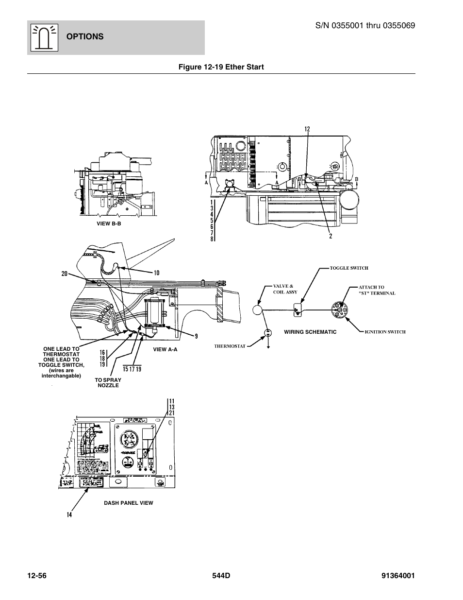 Figure 12-19 ether start, Ether start -56, Options | JLG 544D-10 Parts Manual User Manual | Page 630 / 730