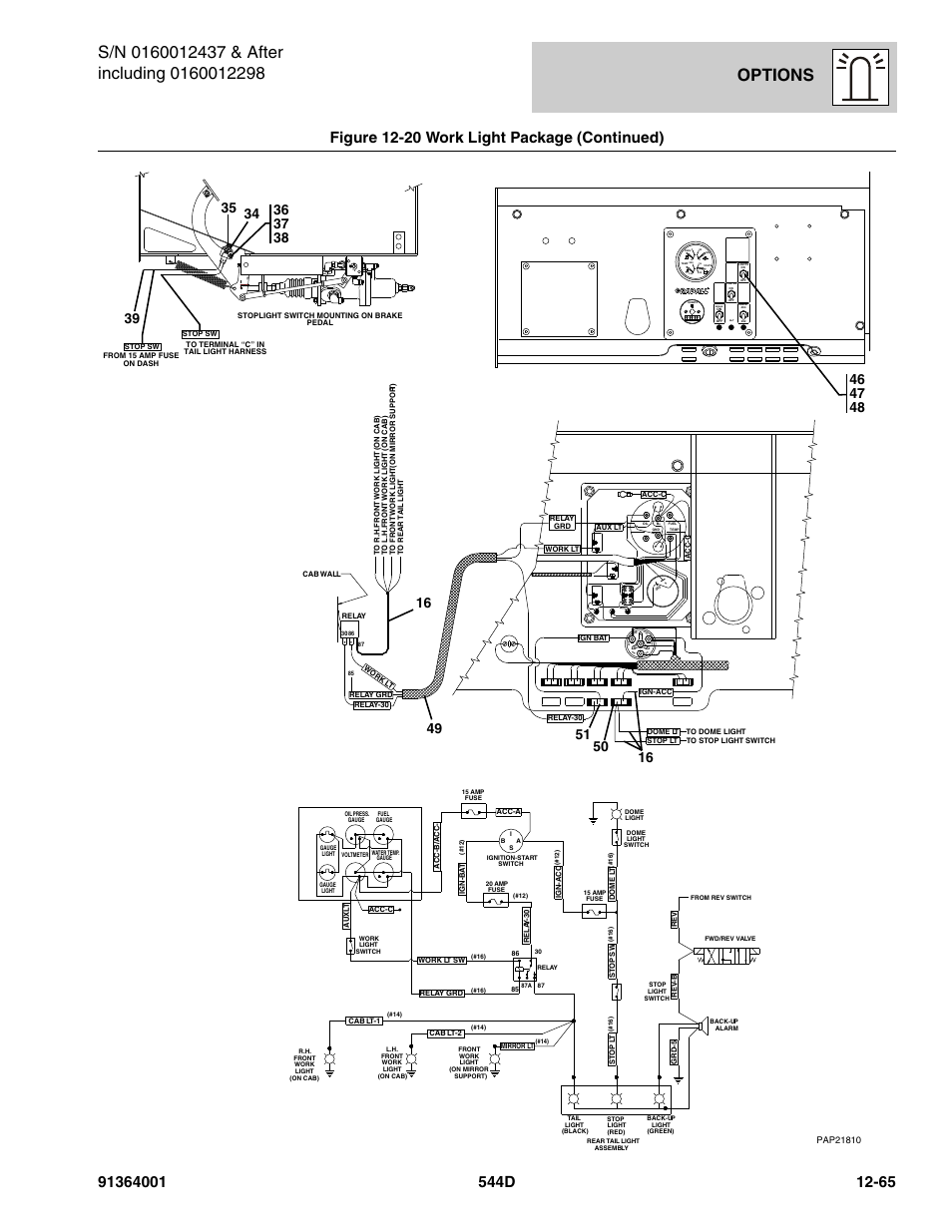 Options, Figure 12-20 work light package (continued) | JLG 544D-10 Parts Manual User Manual | Page 639 / 730