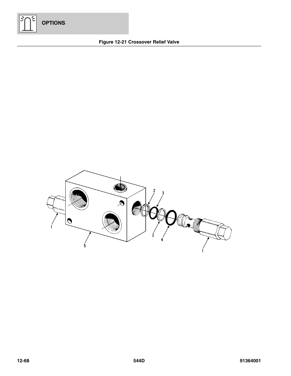 Figure 12-21 crossover relief valve, Crossover relief valve -68, Ve, (see figure 12-21 for details) | JLG 544D-10 Parts Manual User Manual | Page 642 / 730