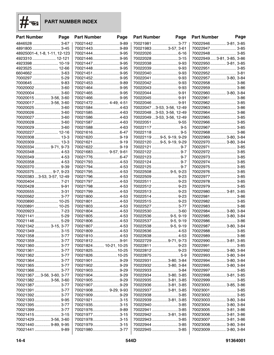 JLG 544D-10 Parts Manual User Manual | Page 712 / 730