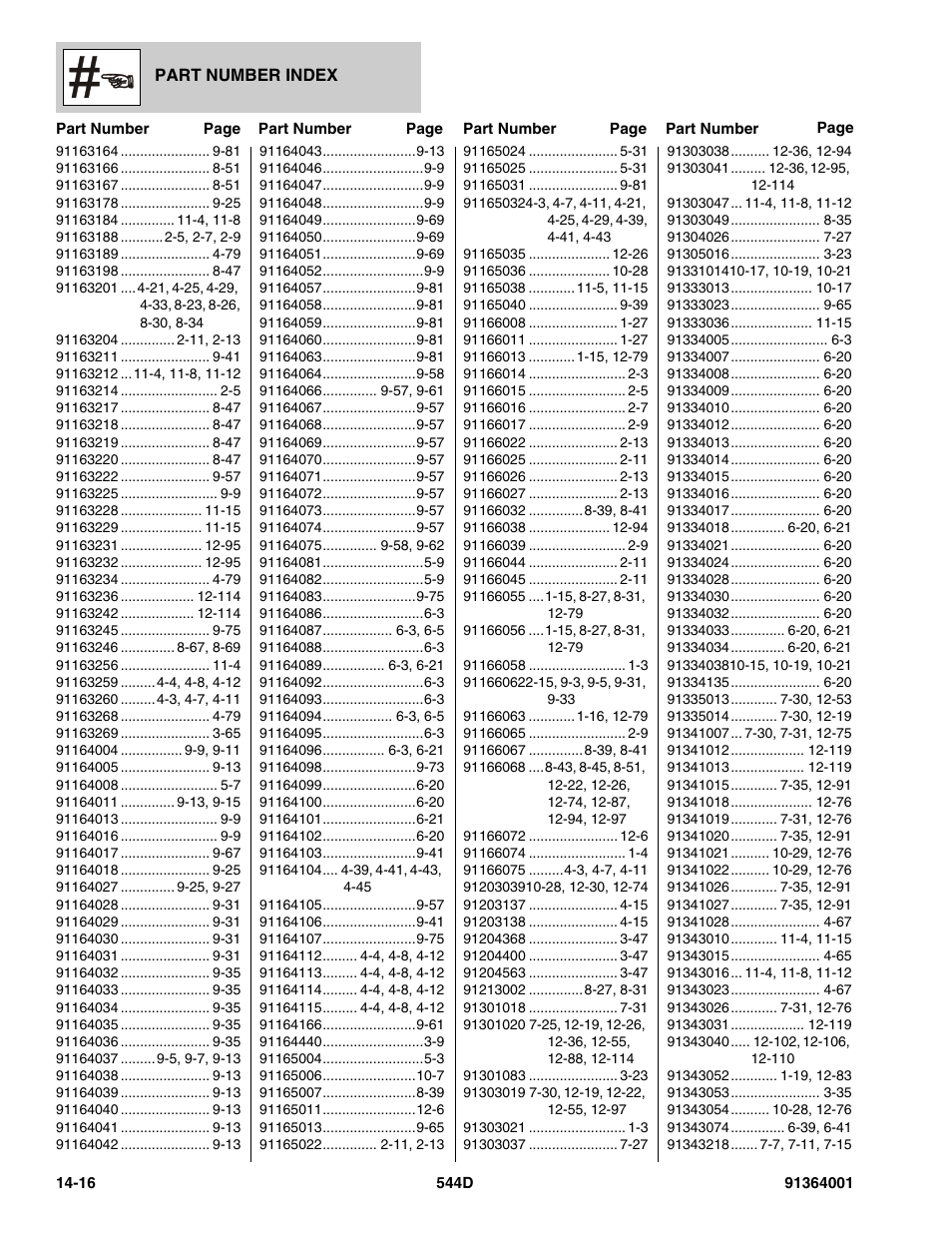 JLG 544D-10 Parts Manual User Manual | Page 724 / 730