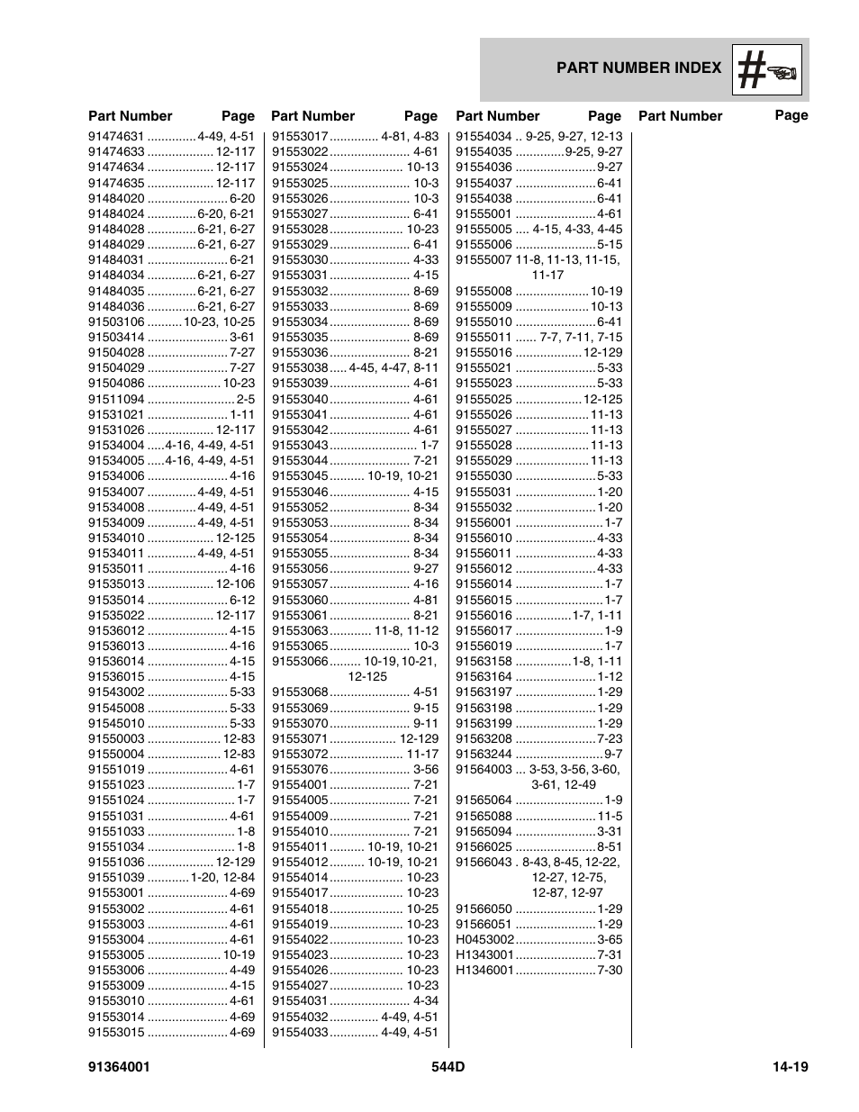 JLG 544D-10 Parts Manual User Manual | Page 727 / 730