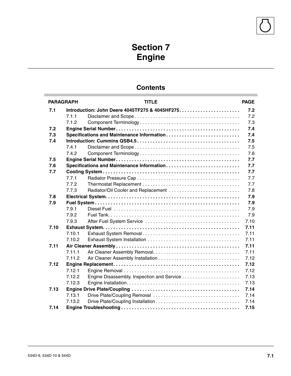 JLG 534D-10 User Manual | Page 109 / 174