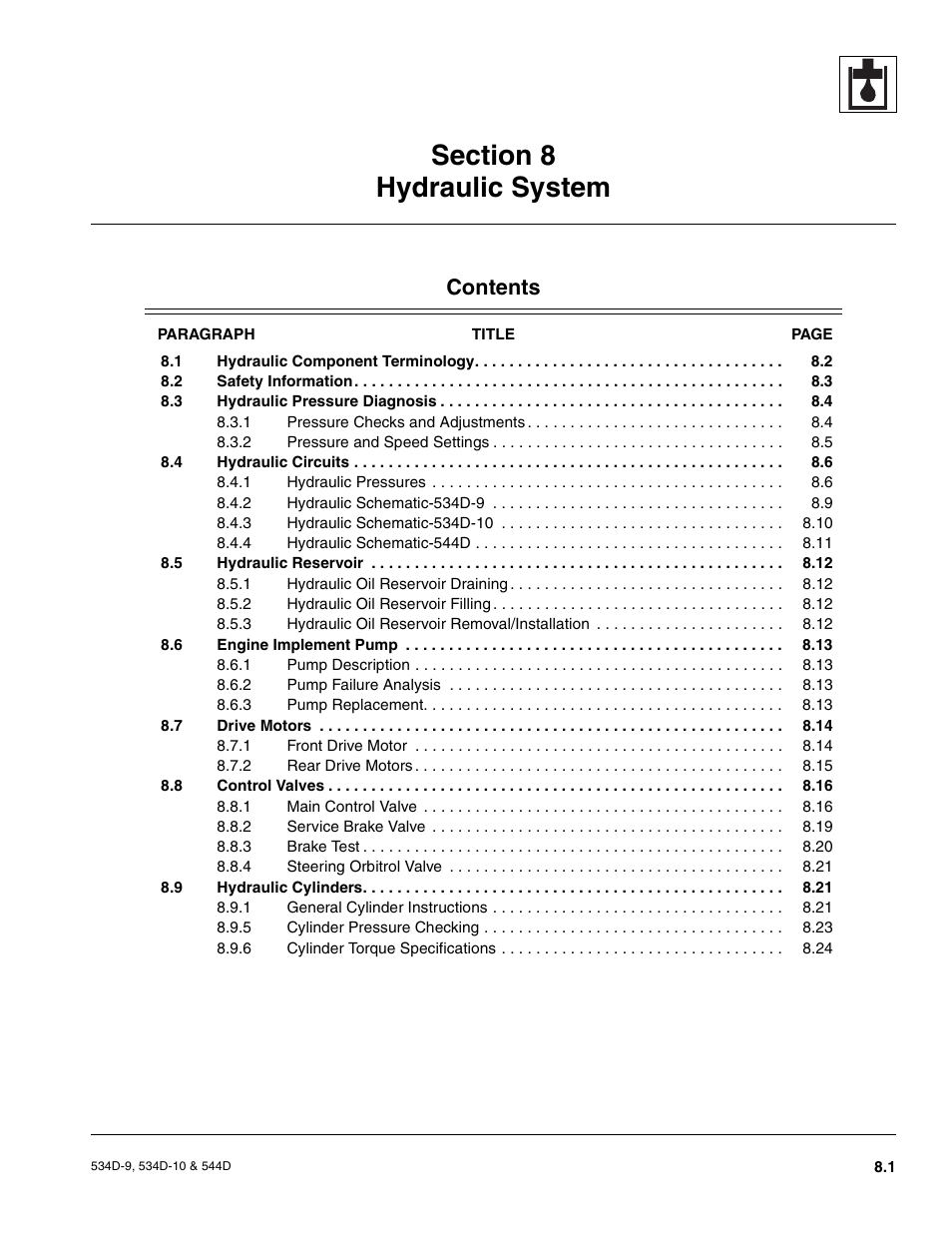 JLG 534D-10 User Manual | Page 125 / 174