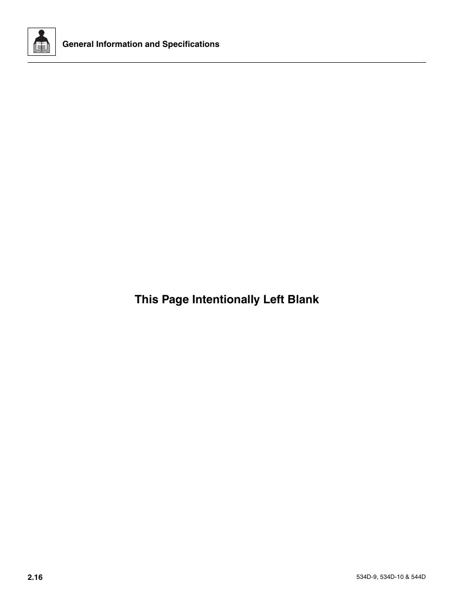 This page intentionally left blank | JLG 534D-10 User Manual | Page 28 / 174