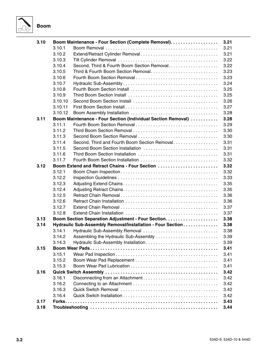 JLG 534D-10 User Manual | Page 30 / 174