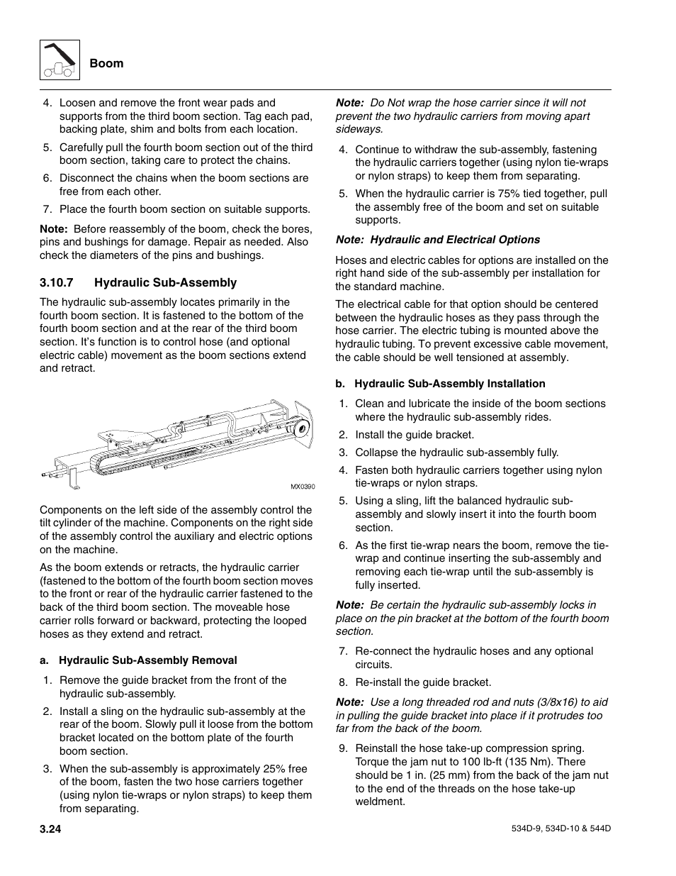 7 hydraulic sub-assembly, Hydraulic sub-assembly | JLG 534D-10 User Manual | Page 52 / 174