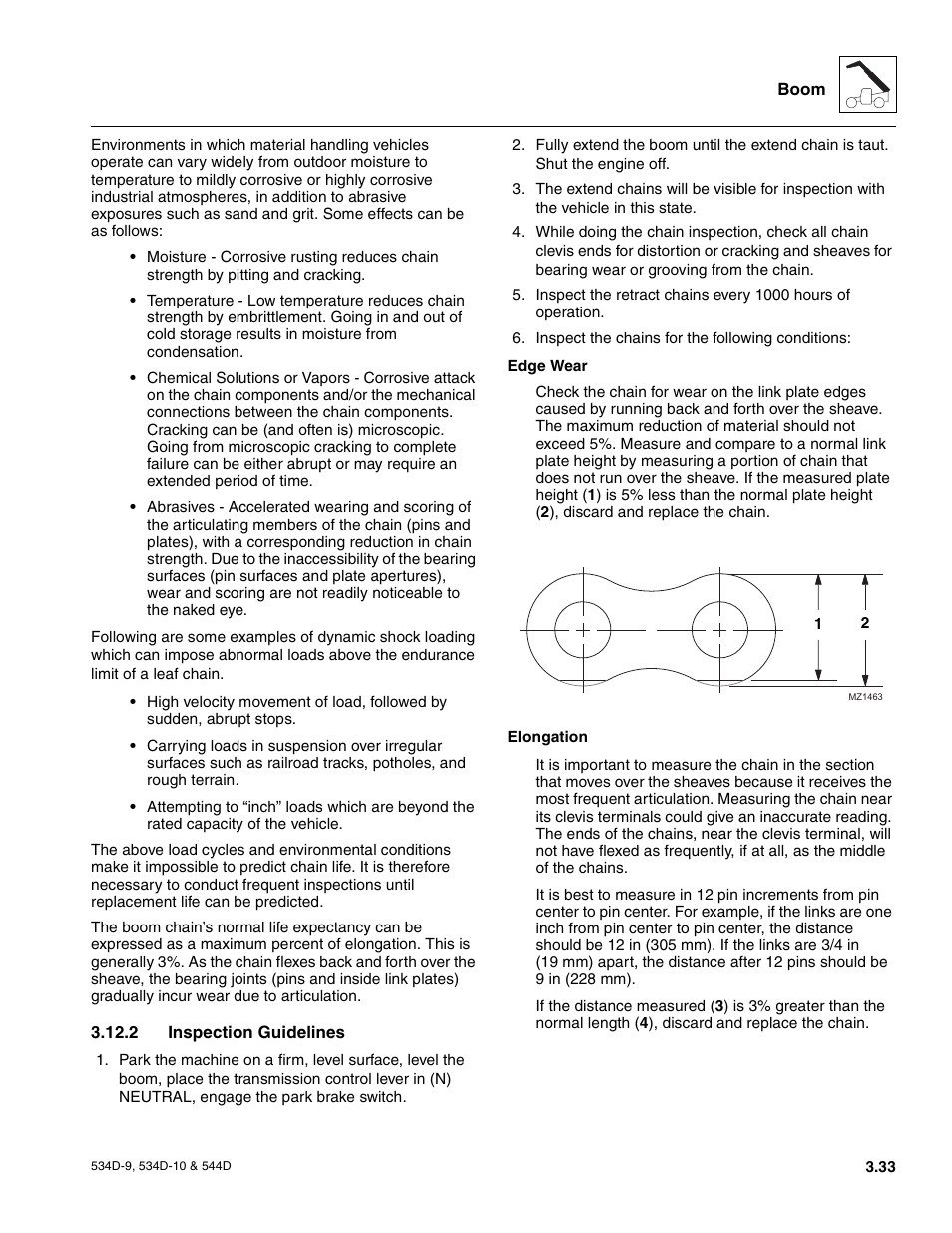 2 inspection guidelines, Inspection guidelines | JLG 534D-10 User Manual | Page 61 / 174