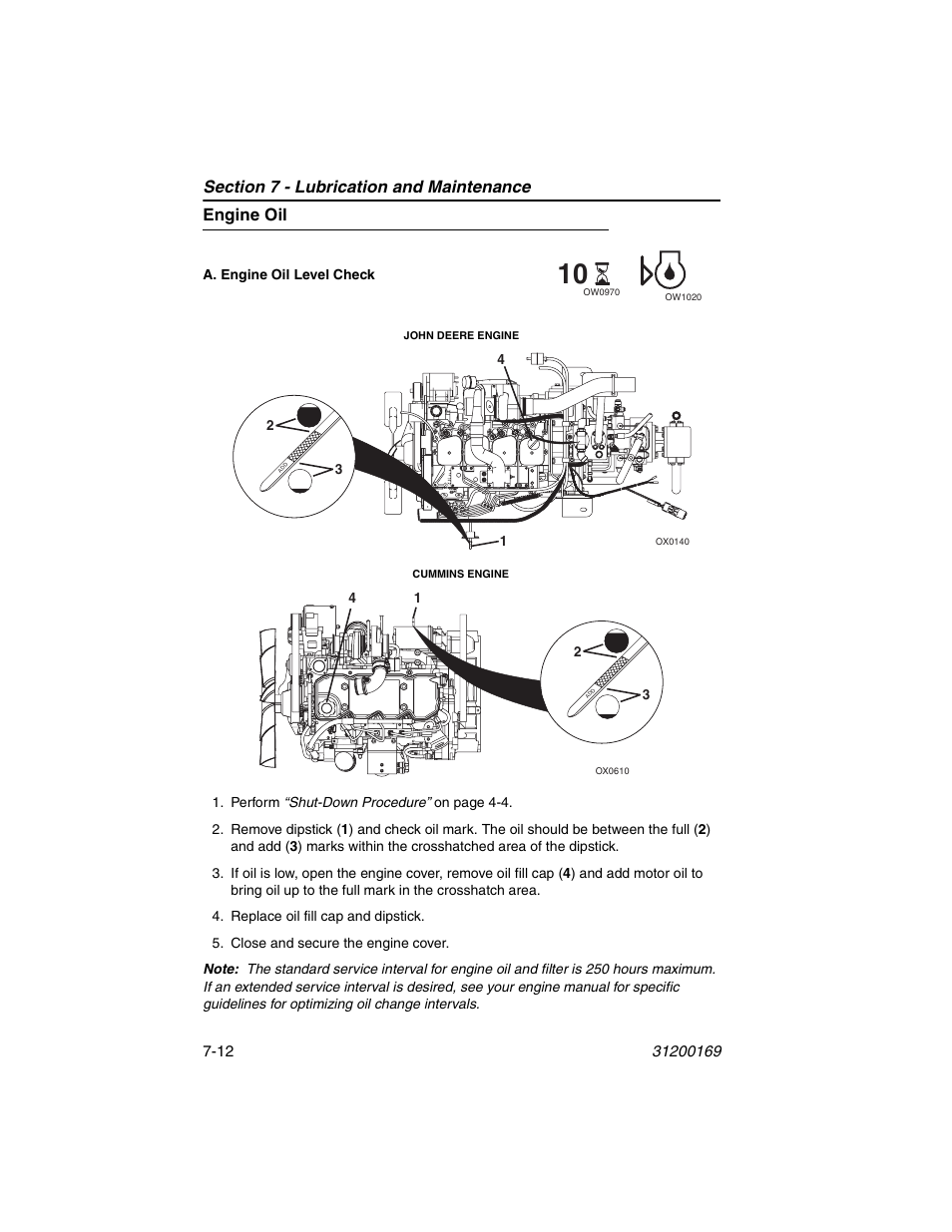 Engine oil, Engine oil -12 | JLG 534D-9 Operator Manual User Manual | Page 120 / 142
