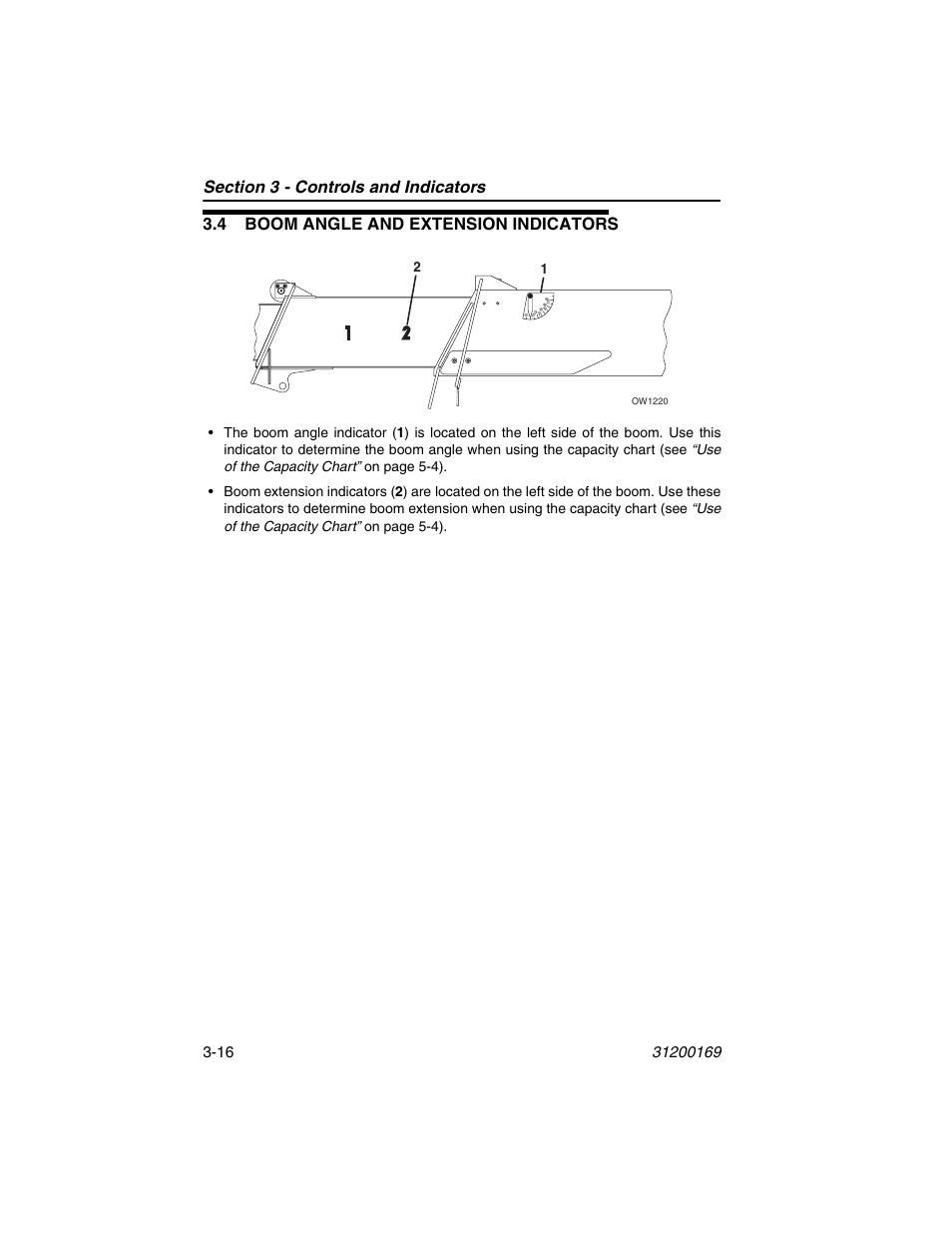 4 boom angle and extension indicators, 4 boom angle and extension indicators -16 | JLG 534D-9 Operator Manual User Manual | Page 50 / 142