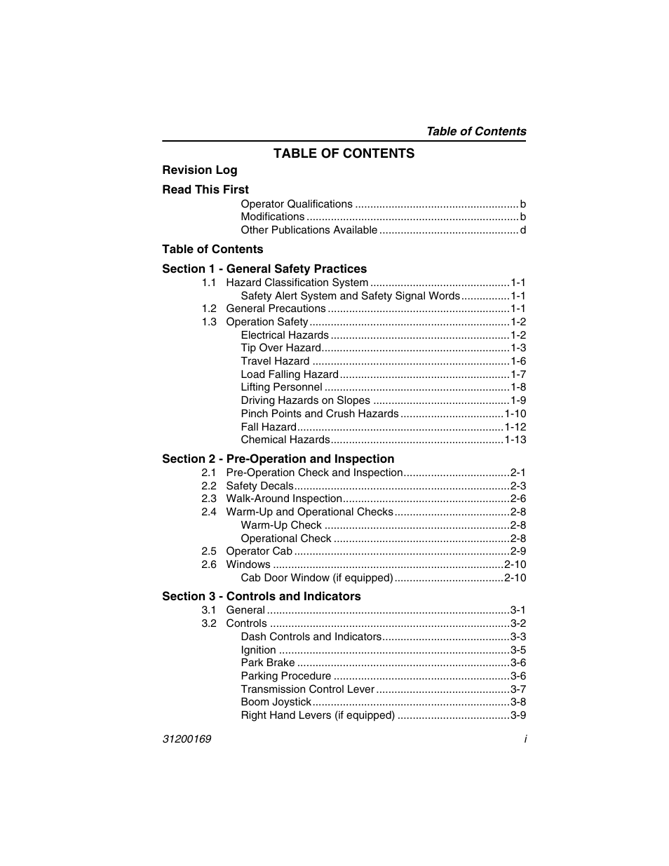 JLG 534D-9 Operator Manual User Manual | Page 7 / 142