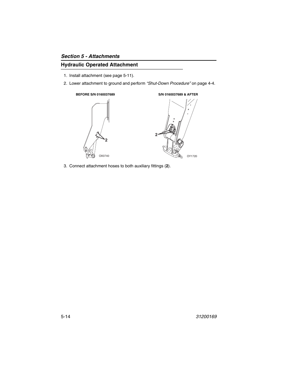 Hydraulic operated attachment, Hydraulic operated attachment -14 | JLG 534D-9 Operator Manual User Manual | Page 76 / 142