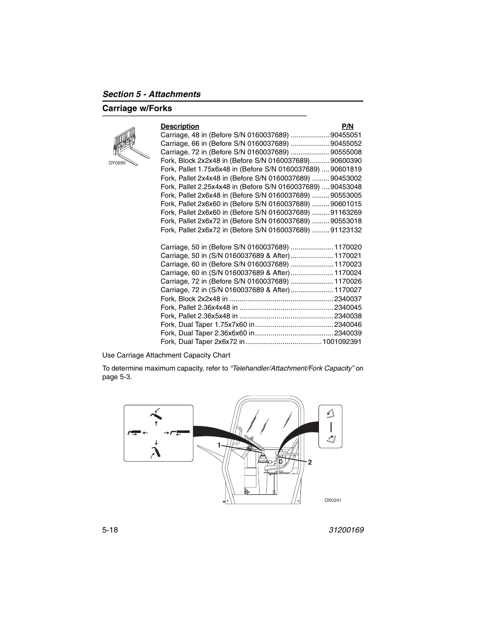 Carriage w/forks, Carriage w/forks -18 | JLG 534D-9 Operator Manual User Manual | Page 80 / 142