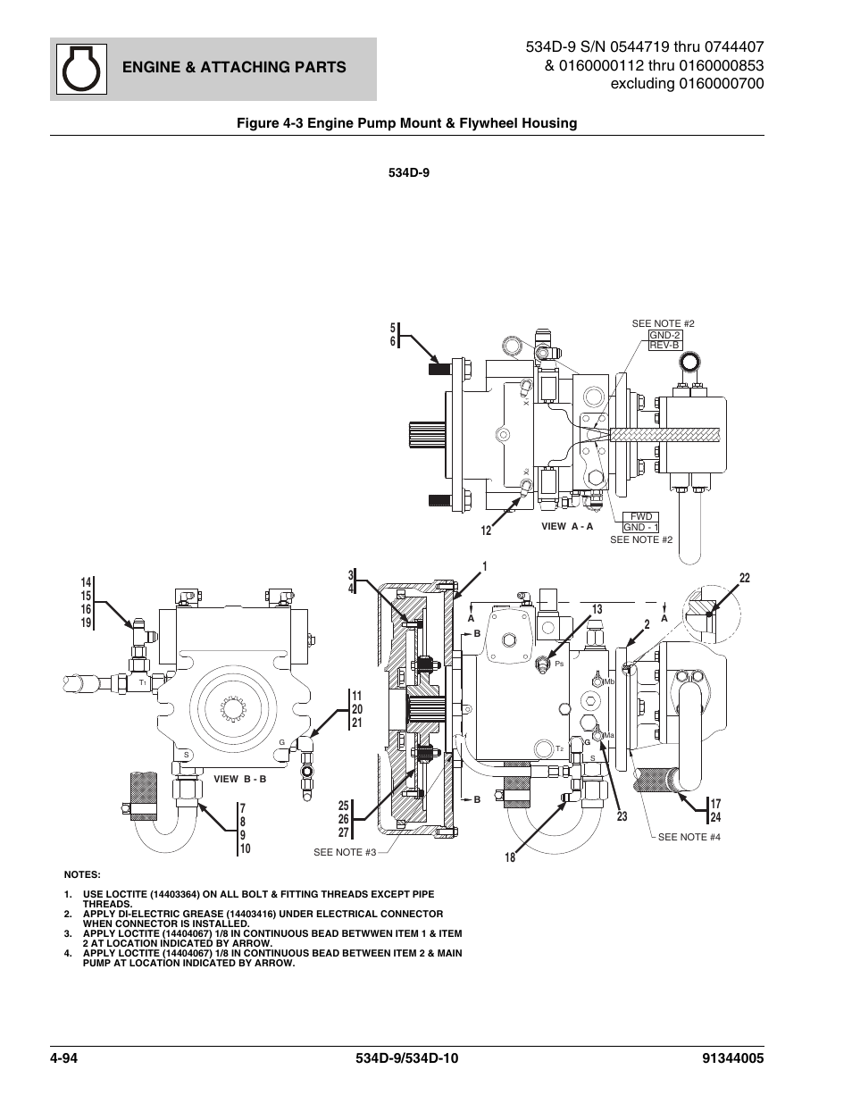 Engine & attaching parts | JLG 534D-10 Parts Manual User Manual | Page 244 / 842