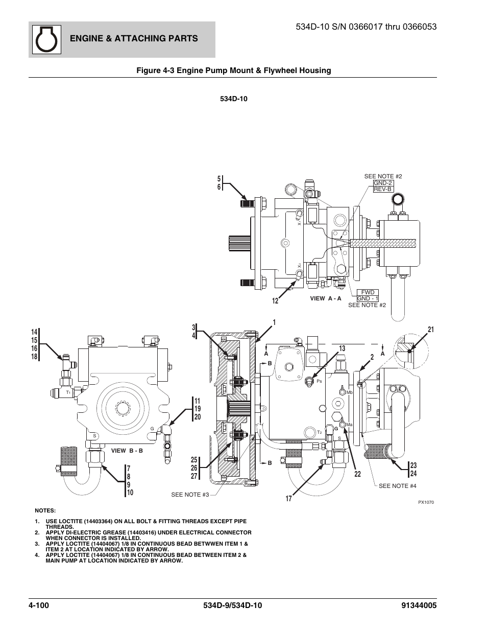 Engine & attaching parts | JLG 534D-10 Parts Manual User Manual | Page 250 / 842