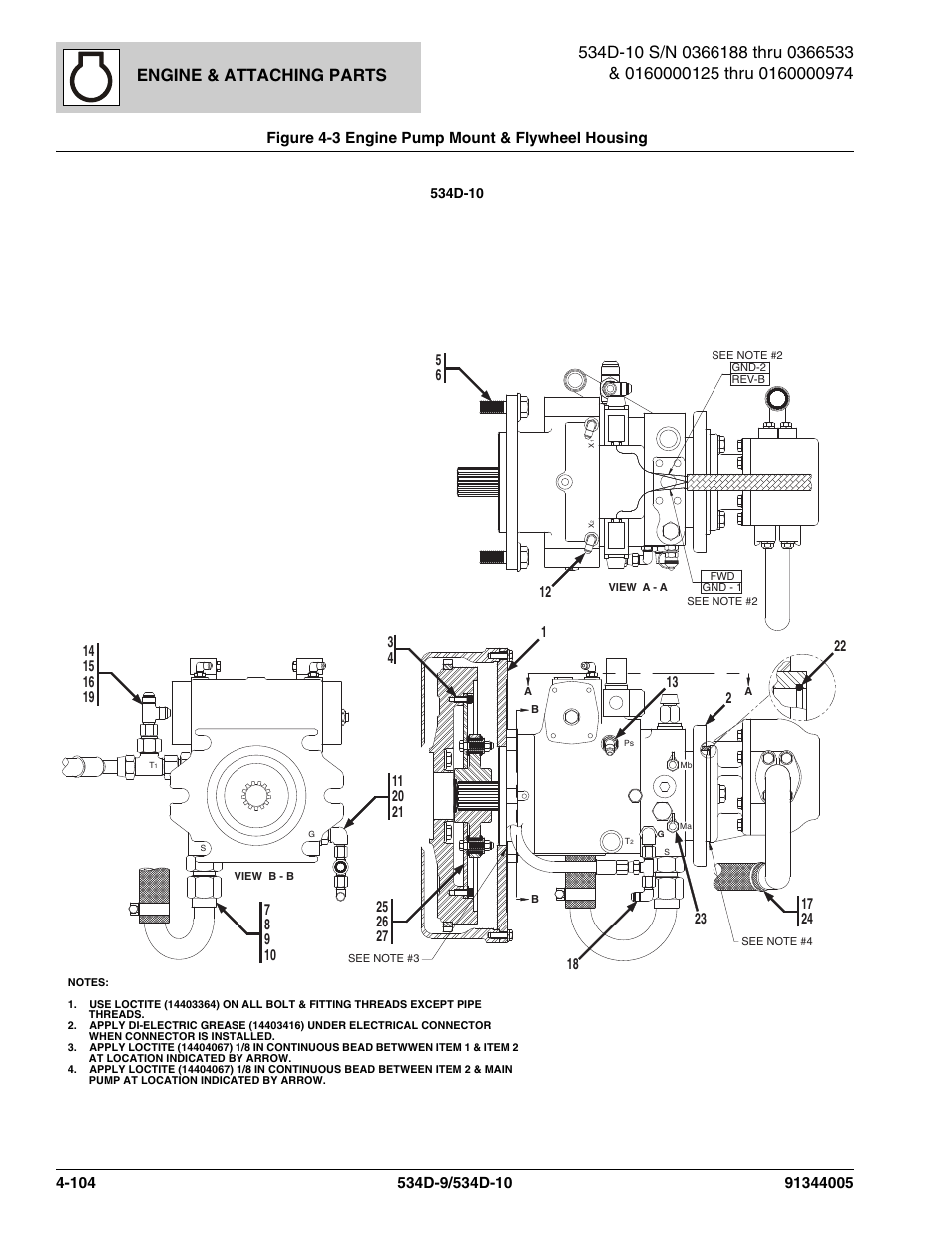 Engine & attaching parts | JLG 534D-10 Parts Manual User Manual | Page 254 / 842