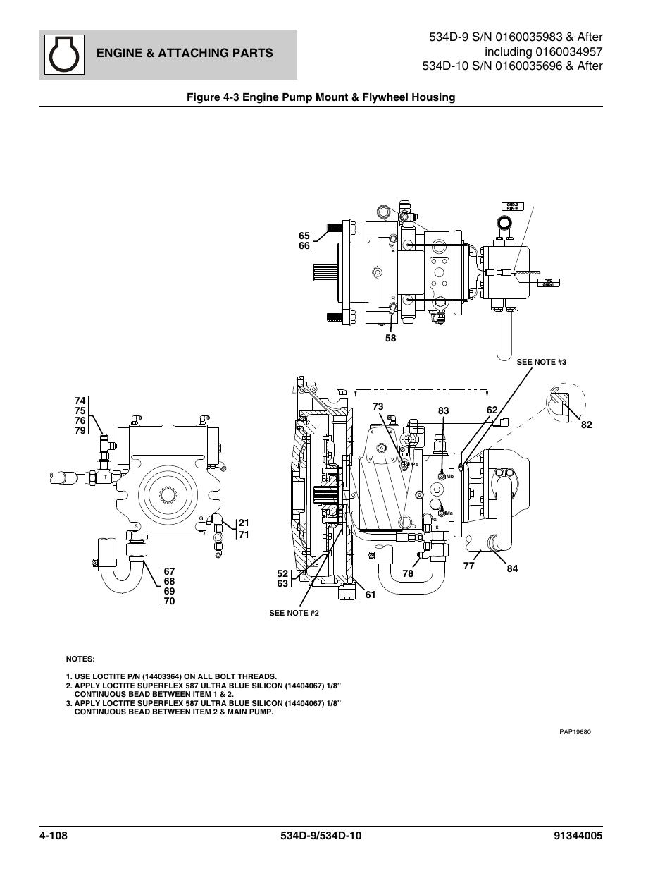 Engine & attaching parts | JLG 534D-10 Parts Manual User Manual | Page 258 / 842