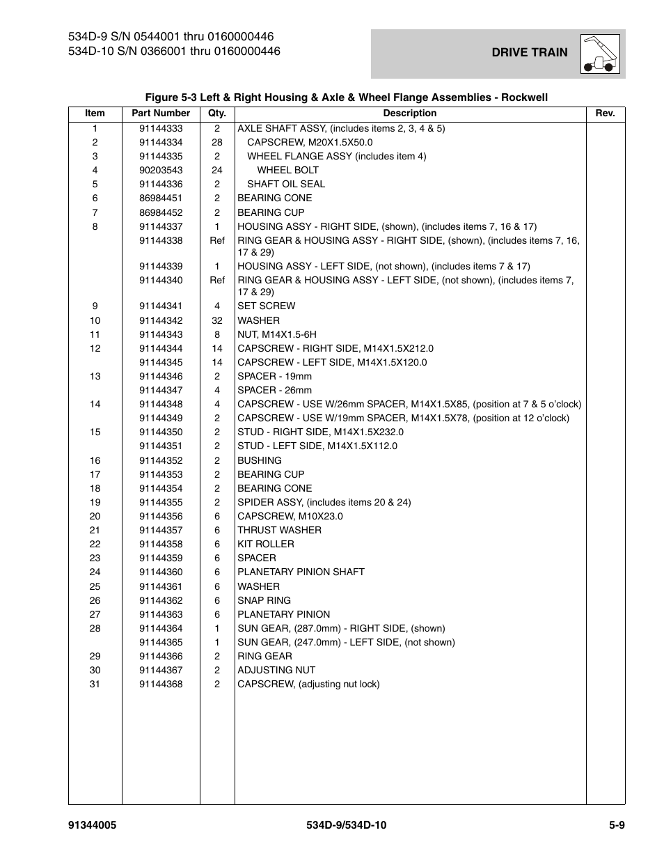 JLG 534D-10 Parts Manual User Manual | Page 309 / 842