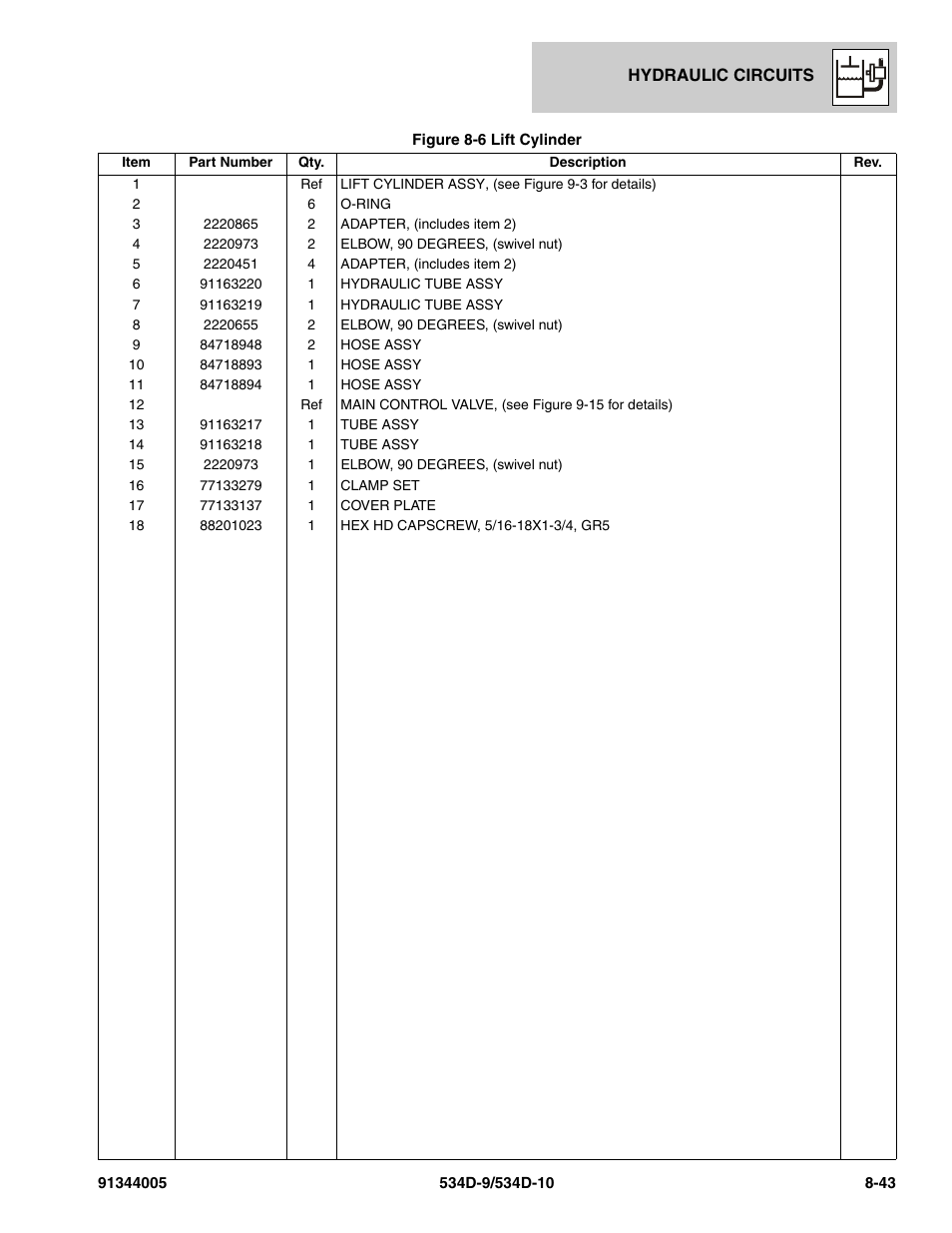 JLG 534D-10 Parts Manual User Manual | Page 453 / 842