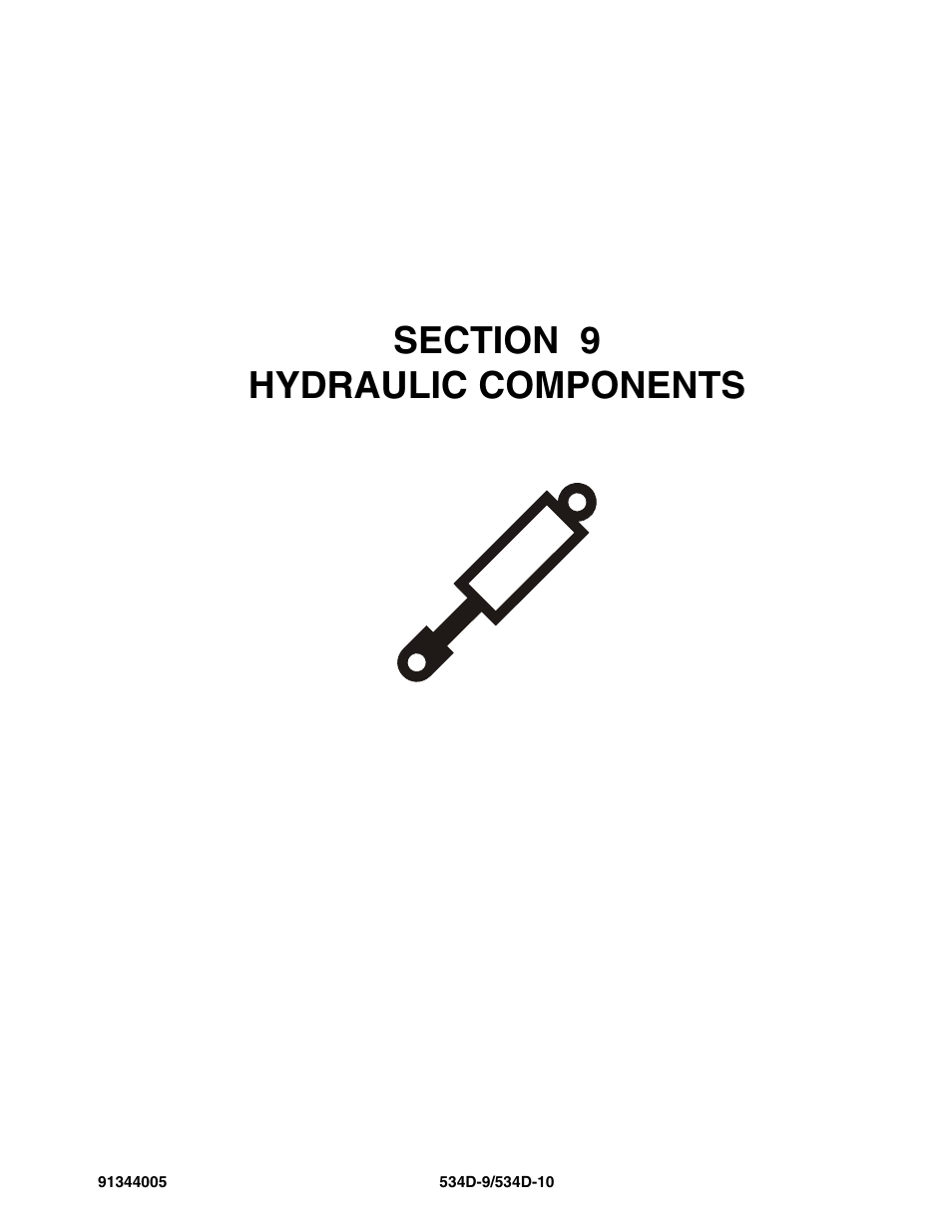 Section 9 hydraulic components, Section 9, Hydraulic components -1 | JLG 534D-10 Parts Manual User Manual | Page 489 / 842