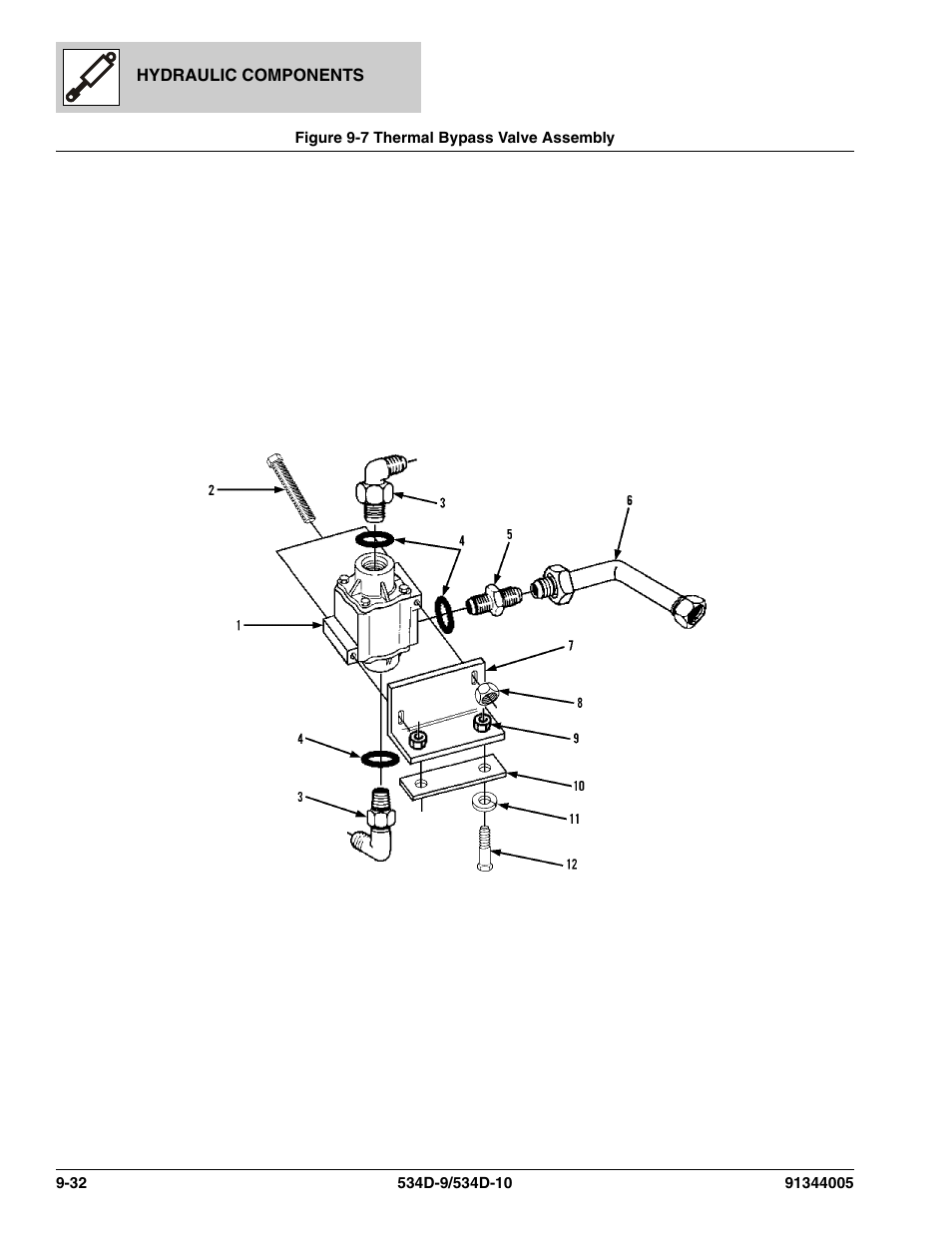 Figure 9-7 thermal bypass valve assembly, Thermal bypass valve assembly -32, Ssy, (see figure 9-7 for details) | Ve, (see figure 9-7 for details) | JLG 534D-10 Parts Manual User Manual | Page 520 / 842