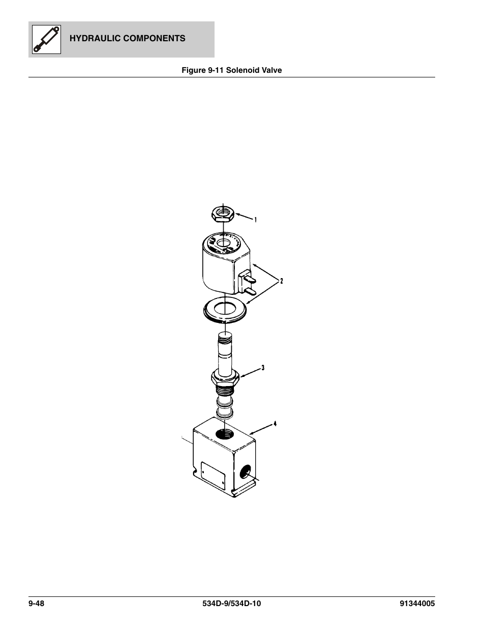 Figure 9-11 solenoid valve, Solenoid valve -48, Ve, (see figure 9-11 for details) | JLG 534D-10 Parts Manual User Manual | Page 536 / 842