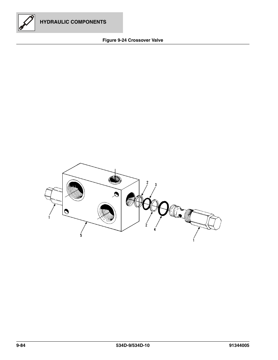 Figure 9-24 crossover valve, Crossover valve -84, Ve, (see figure 9-24 for details) | JLG 534D-10 Parts Manual User Manual | Page 572 / 842