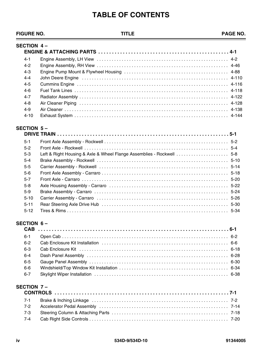 JLG 534D-10 Parts Manual User Manual | Page 6 / 842