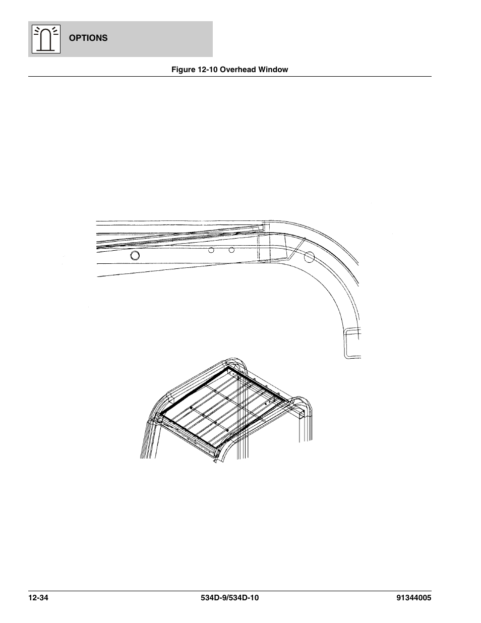 Figure 12-10 overhead window, Overhead window -34 | JLG 534D-10 Parts Manual User Manual | Page 694 / 842