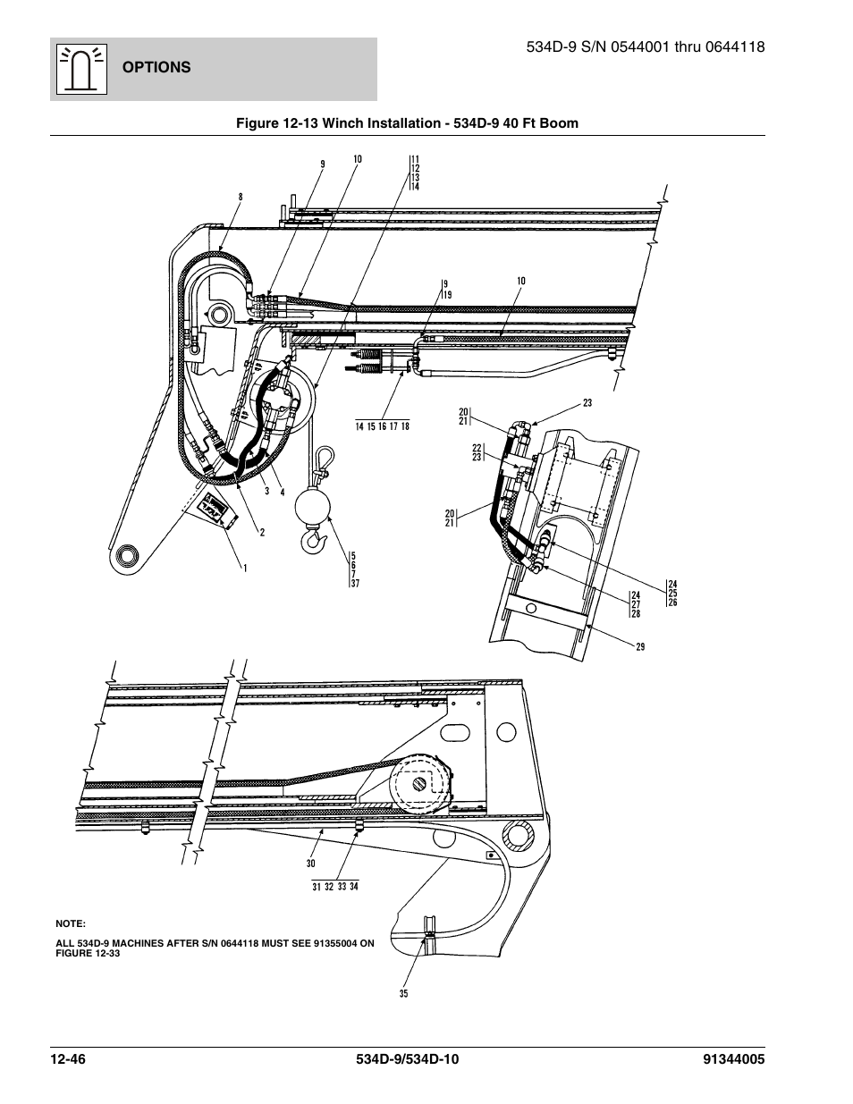 Winch installation - 534d-9 40 ft boom -46 | JLG 534D-10 Parts Manual User Manual | Page 706 / 842