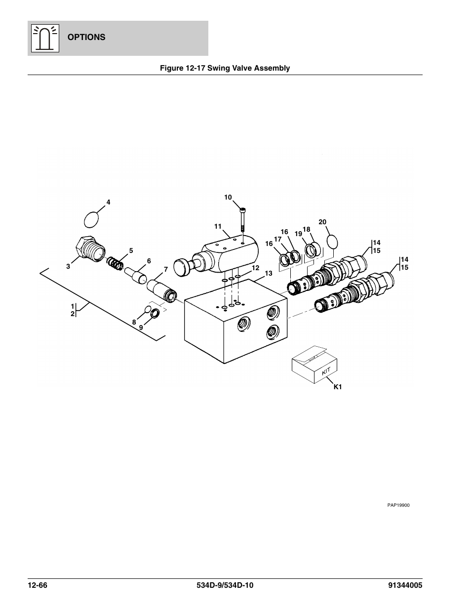 Figure 12-17 swing valve assembly, Swing valve assembly -66 | JLG 534D-10 Parts Manual User Manual | Page 726 / 842