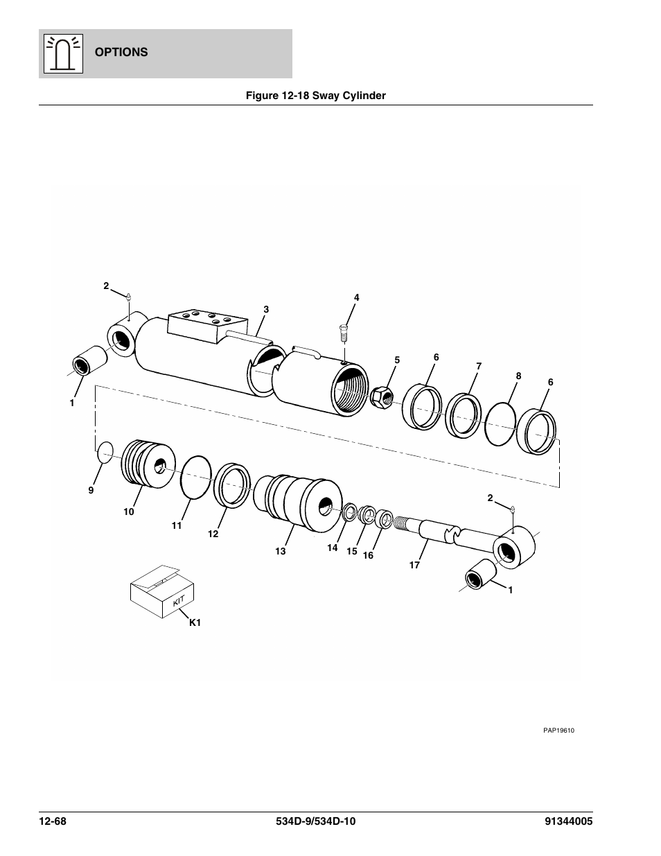 Figure 12-18 sway cylinder, Sway cylinder -68 | JLG 534D-10 Parts Manual User Manual | Page 728 / 842