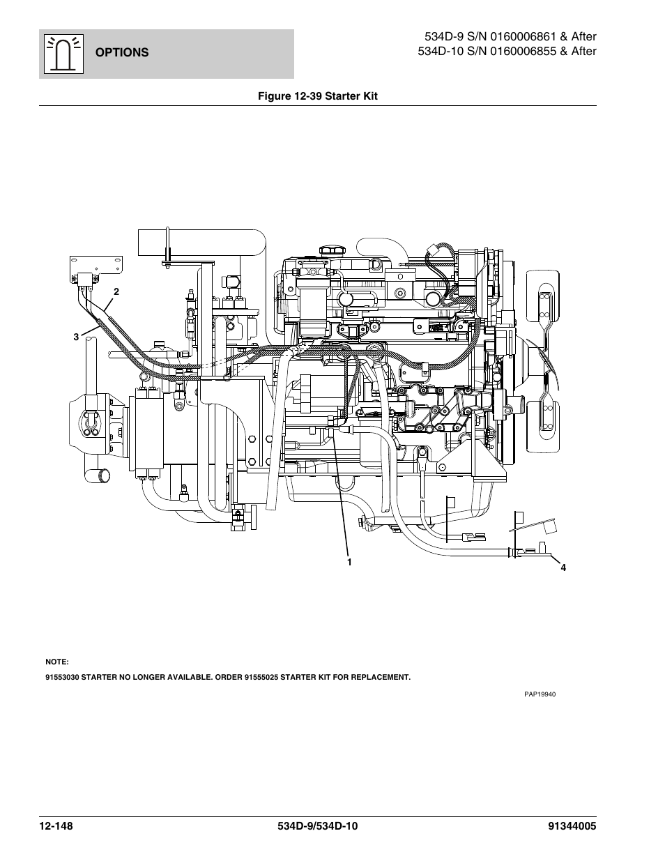 Figure 12-39 starter kit, Starter kit -148, E figure 12-39 | JLG 534D-10 Parts Manual User Manual | Page 808 / 842